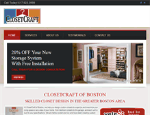 Tablet Screenshot of closetcraftboston.com